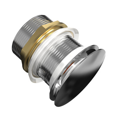 Pop-Up Bathtub Drain, Brass, Chrome, 1 Piece