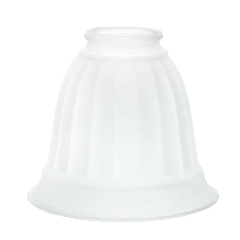 Abat-jour de cloche en verre 5,5 "en blanc H