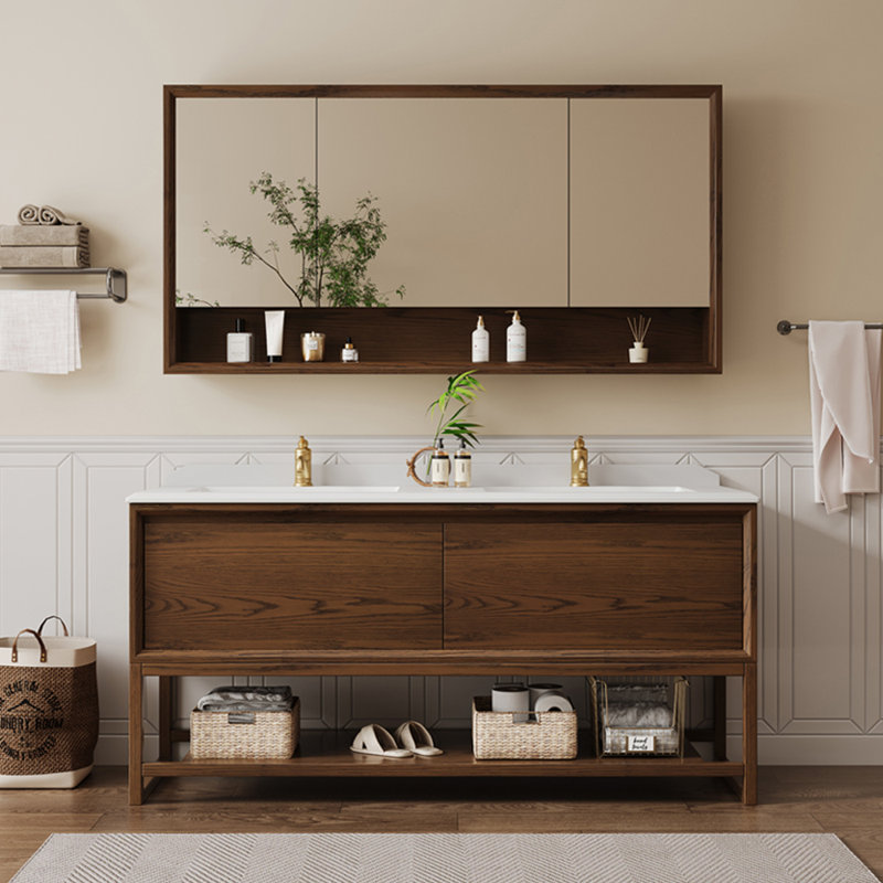 Meuble-lavabo simple de style village américain, H 32,3 po x l 55,1 po x P 21,7 po
