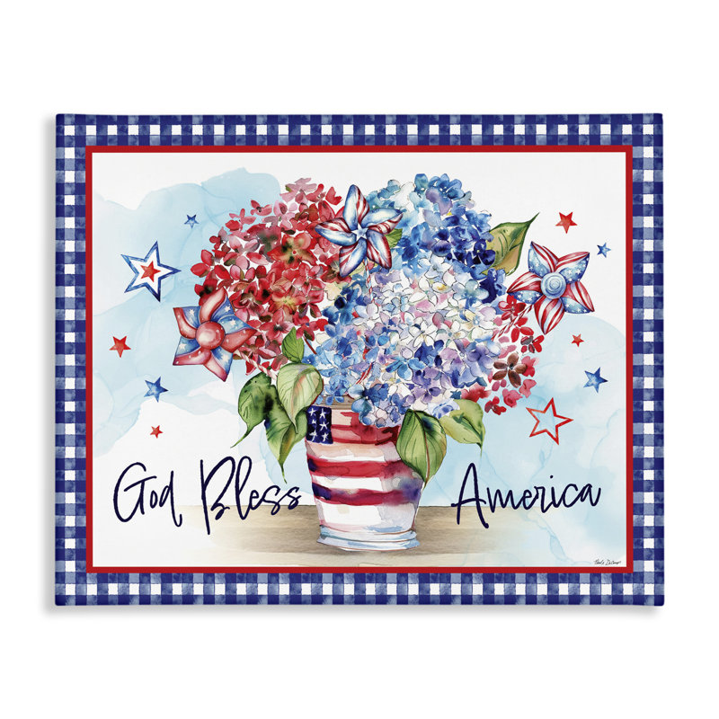 «God Bless America», toile par Nicole DeCamp, H 16 po x l 20 po