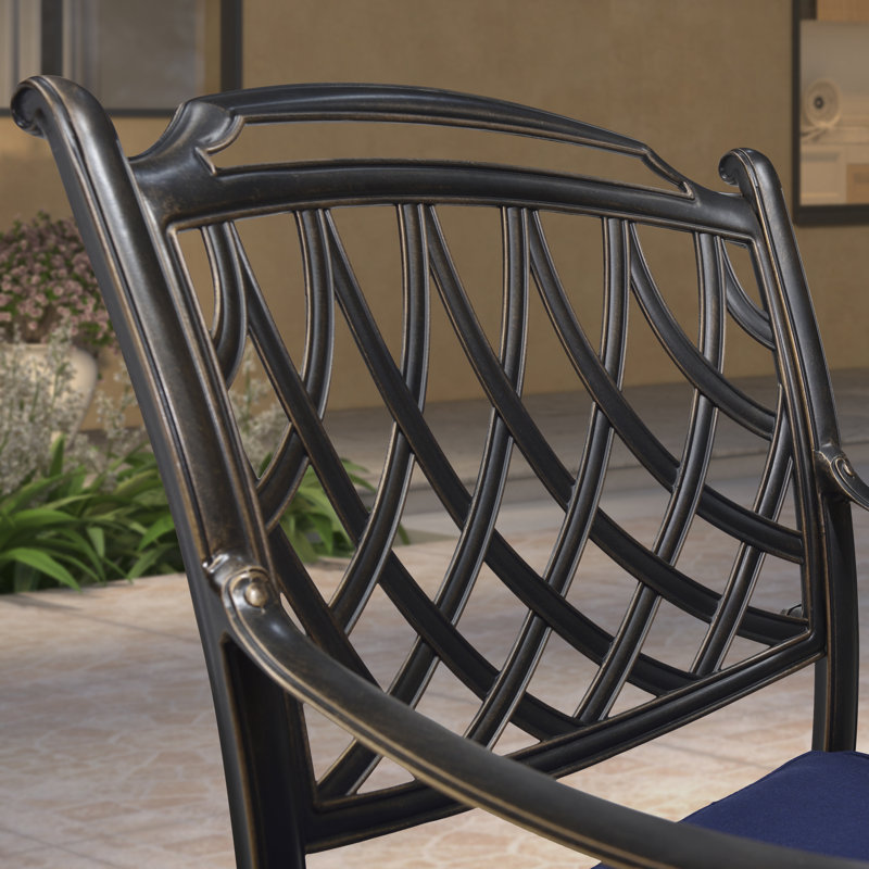 Fauteuil de salle à manger Arelli, Bleu marine