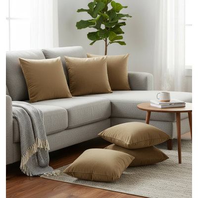 Brown Square Cushion