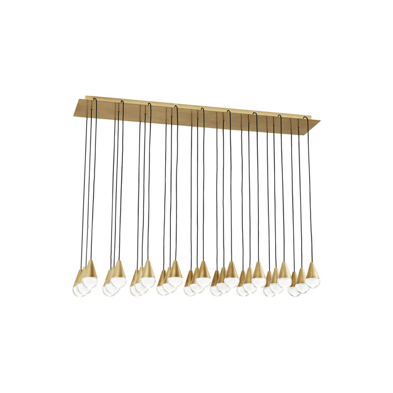 Cupola 27 - Light LED Pendant, Natural Brass