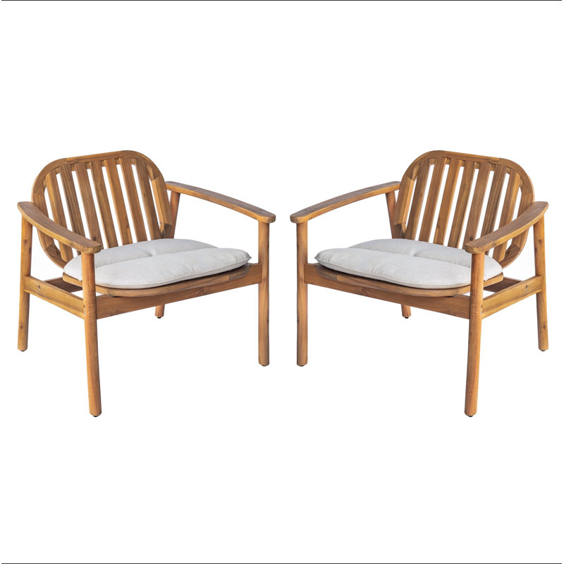 Fauteuil club avec coussin Meja, ensemble de 2