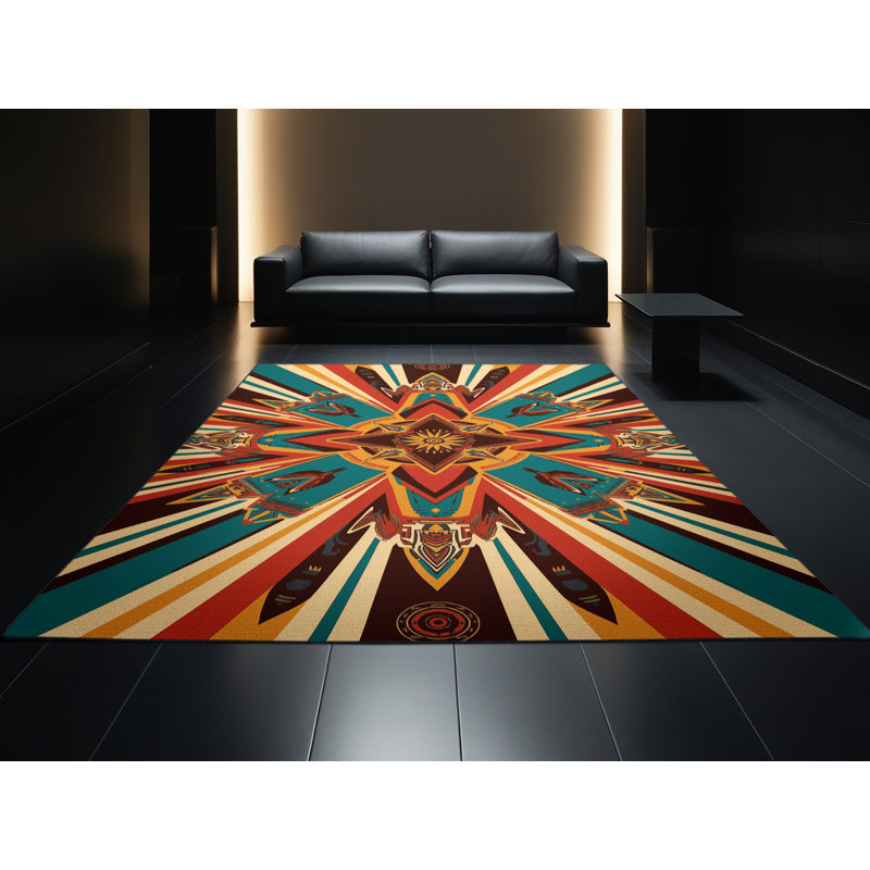 Tapis gris et noir à motif d'étoiles éclats et lavables à la machine Newberry, 2 x 4
