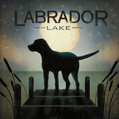 " Moonrise Black Dog "