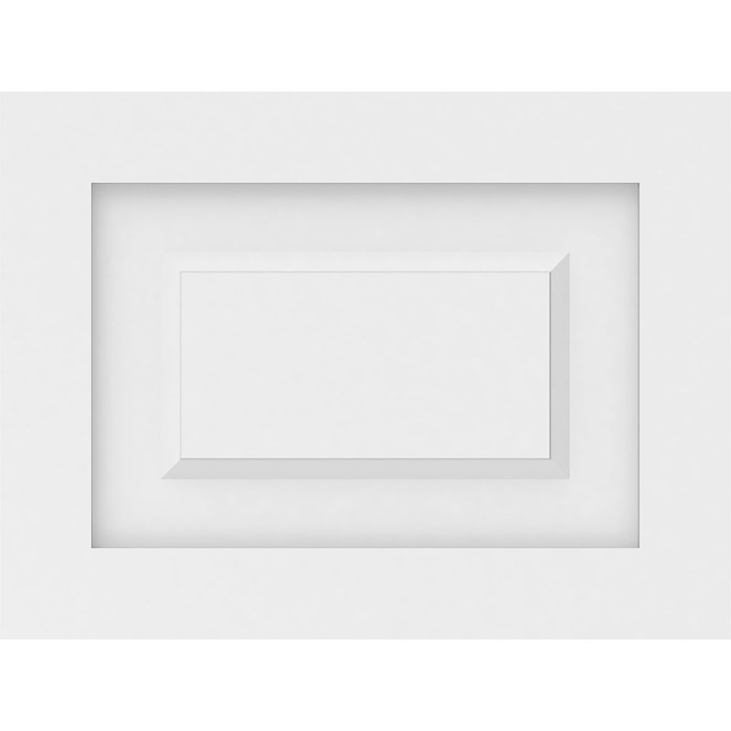 Panneau mural Harrison 3D en blanc, H 12 po x l 16 po x P 0,63 po
