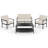 Martha Stewart Lily Pond 4Pc Steel Patio Conversation Set With Loveseat, 2 Accent Chairs, Coffee Table