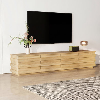78.7" Wide Modern Media Console Cabinet With 4 Drawers