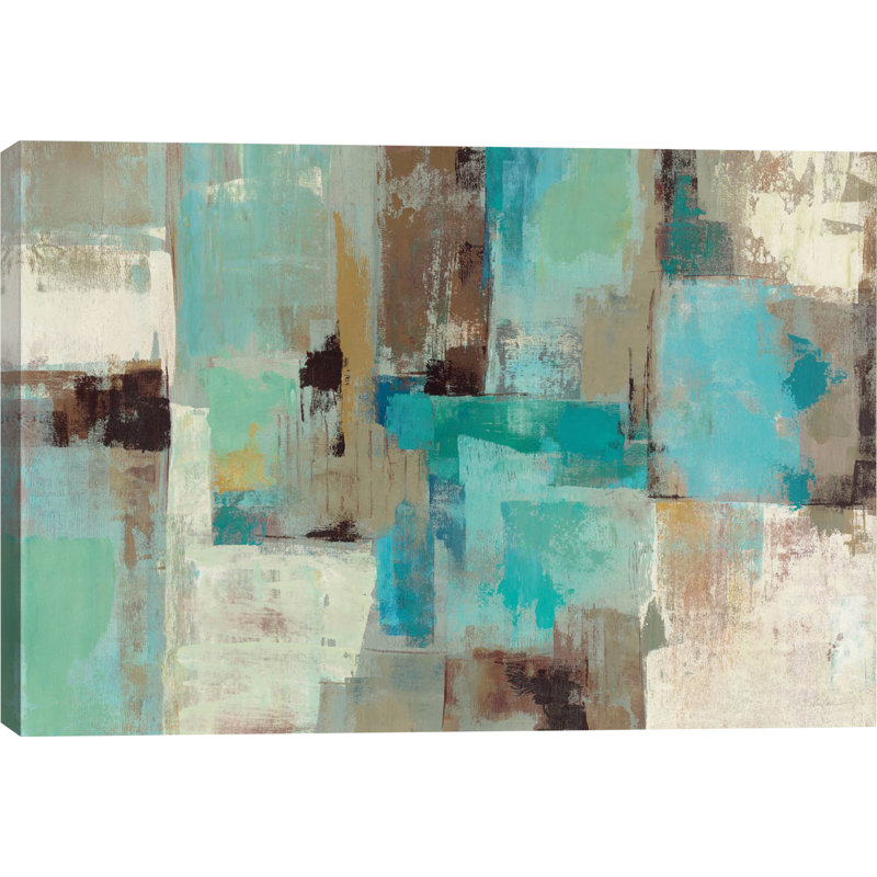 Teal & Aqua Canvas Print, 40" H x 60" W  x 1.5" D