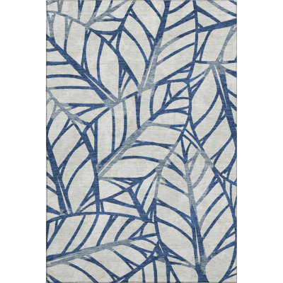 Premium Machine Washable Lisse Navy Rug