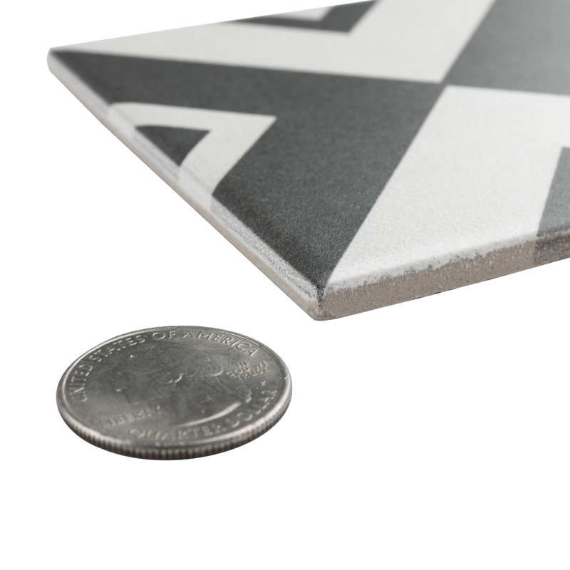 Mini carreau de céramique à motif de mur 4 po x 4 po Twenties Vertex