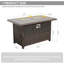 Table d'extérieur pour foyer d'extérieur au propane 60 000 BUT x H 25 po x 43 po avec couvercle et couvercle-978605348