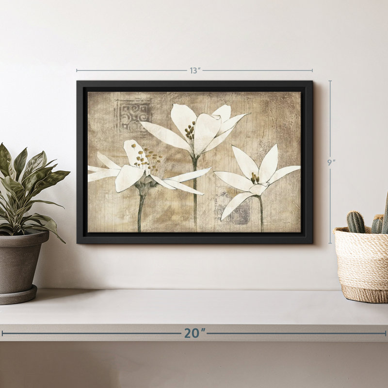 «Pencil Floral III Wall Art», H 9 po x l 13 po