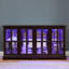 Vitrine antique en cerisier avec tablettes réglables et lumières DEL