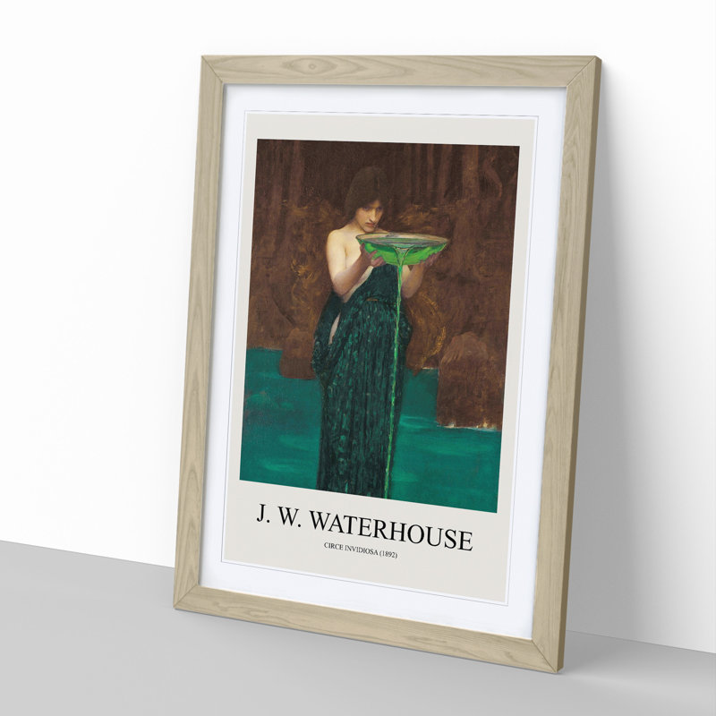 Circe Invidiosa by John William Waterhouse - Picture Frame Art Prints, Oak, 48cm H x 36cm W x 2cm D