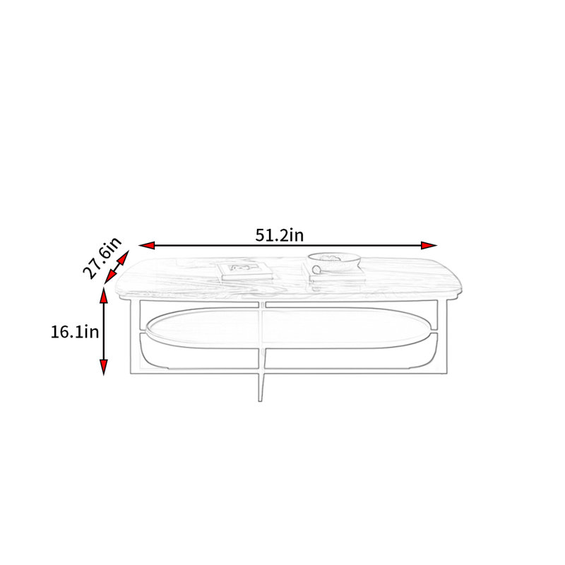 Table basse Italian Light Luxury