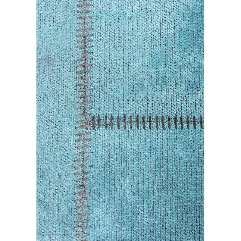 Rapture Patchwork Area Rug in Blue, Rectangle 7'10" x 9'10"