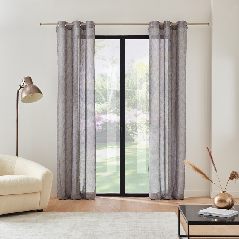 Tim Sheer Curtain, Mid Grey