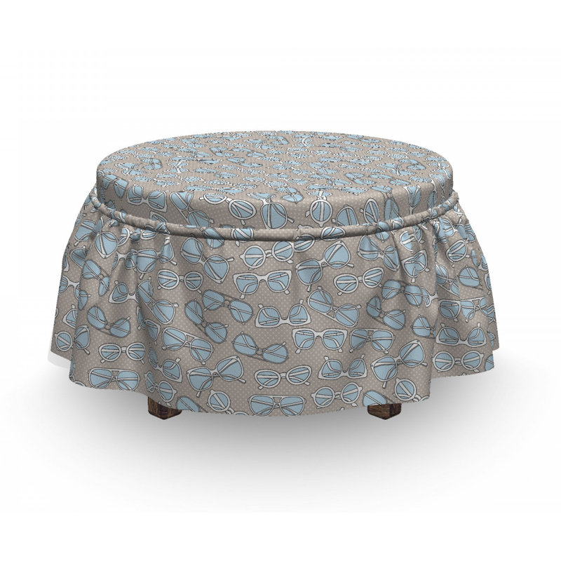 Housse pour repose-pieds hipster verres