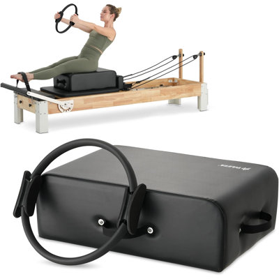 PAETA Pilates Box, Reformer Accessory With Pilates Ring, Nonslip Surface And Carry Handles For Home Studio