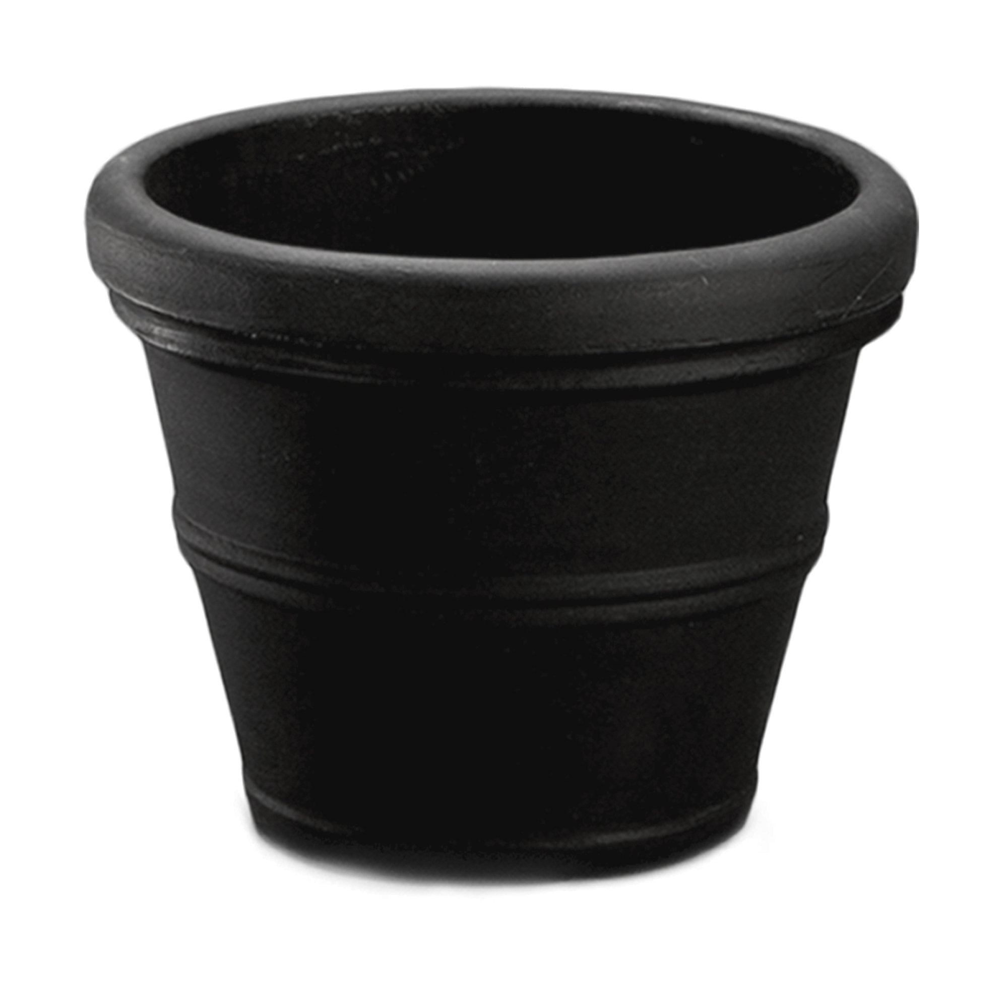 Lanesborough Resin Pot Planter, Caviar Black, 10.75" H x 13.5" W x 13.5" D