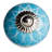 Aqua White And Silver Geometric Ceramic Drawer Pull Knobs