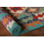 Tapis géométrique en laine Kilim