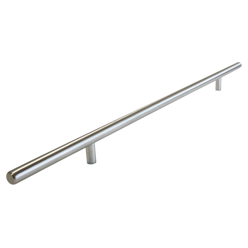 Poignée barre en T moderne, Acier inoxydable brossé, 12 5/8", 1
