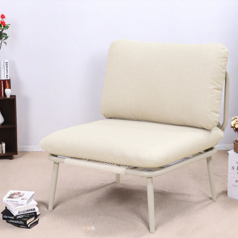 Portable Sectionals Chair, Steel Frame Modern Compact Patio Seating