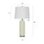 Wingo Wave Design - Lampe de table en céramique - Abat-jour blanc-1173958129