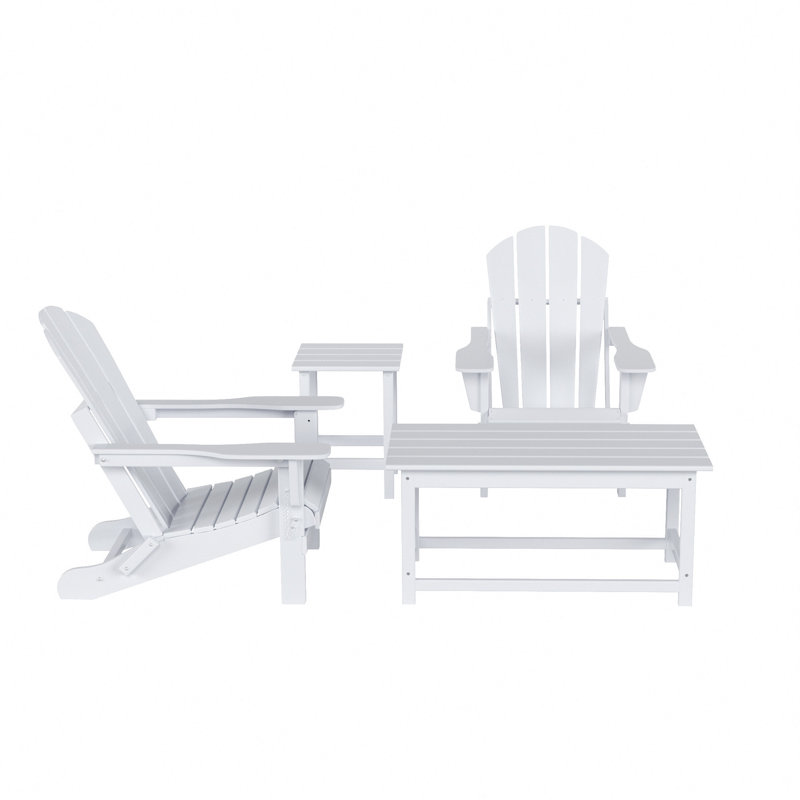 Laguna Foldable Outdoor Adirondack Chair, White