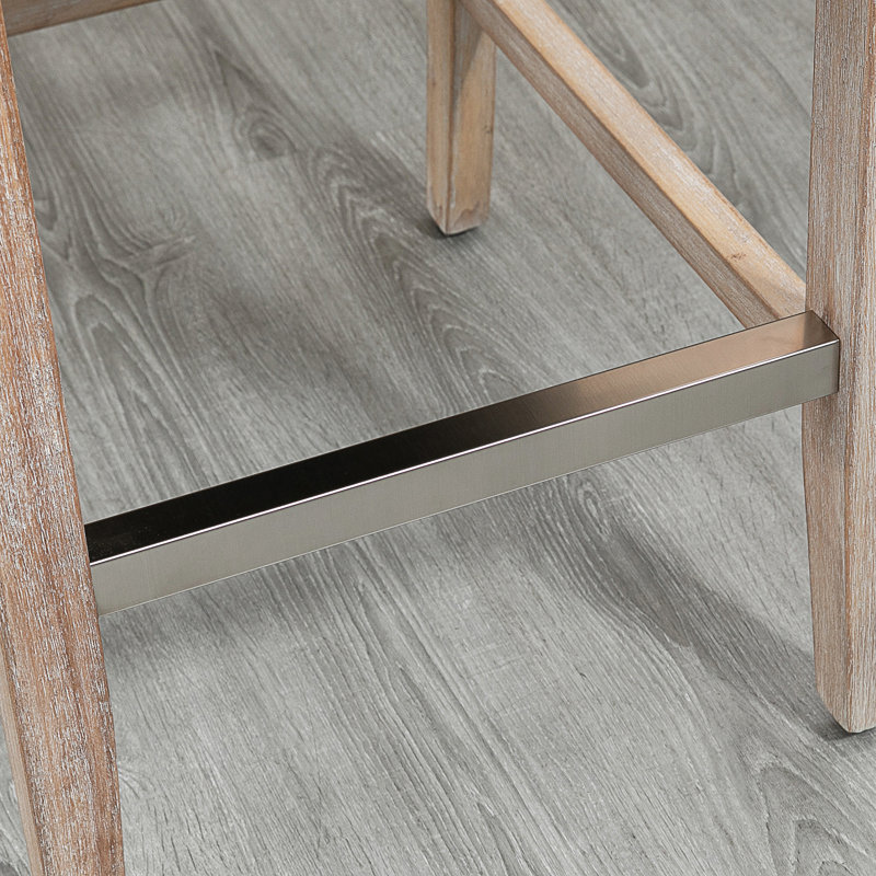 Tabourets de bar à hauteur de comptoir avec pieds en bois, beige, sièges confortables et élégants pour les cuisines modernes