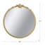 Miroir mural 30X31 "avec finition dorée et écusson décoratif