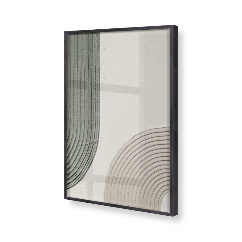 Minimalist Arched Patterns Print , 15.25" H x 12.25" W, Weathered Zinc, Green
