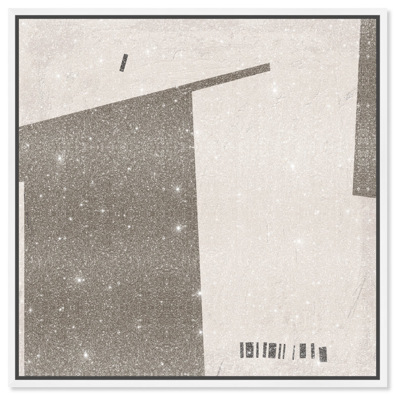 Structural Canvas Abstract Print by Oliver Gal, Black Frame, 12 x 12, 17"H x 17"W, White Floater Frame