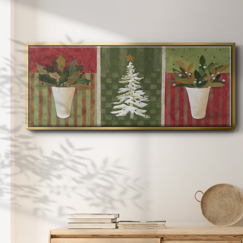 Holiday Greenery- Framed Canvas