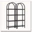 70.86" Tall 4-Tier Black Industrial Arched Open Bookshelf Storage Rack For Office