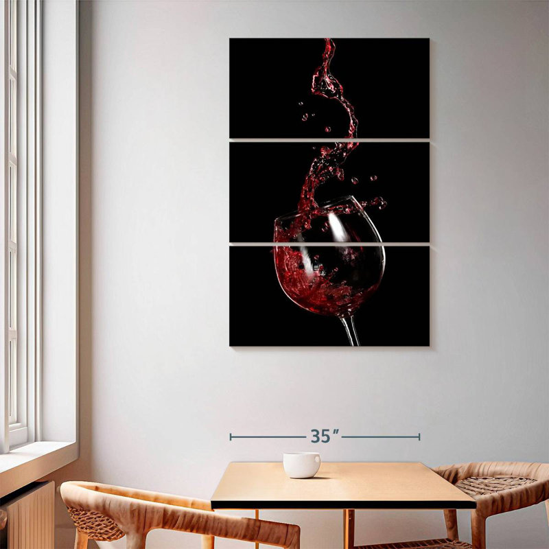 Yarlin Red Wine Splash, 65" H x 42" W