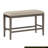 Counter Height Bench 1Pc Fabric Upholstered