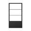Glass and Metal Barn Door with Installation Hardware Kit-58260878