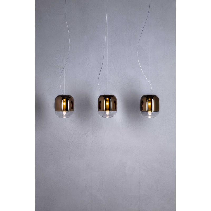 Gong 3 - Light Chrome Kitchen Island Pendant, Black