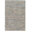 Tissu géométrique Delton tissé à plat à la main recyclé P.E.T. Tapis bleu / brun clair-1219943724