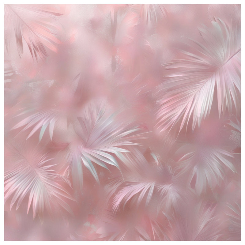 Housses de couette feuilles de palmier rose, Lit simple