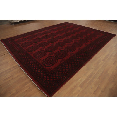 Geometric Oriental Afghan Area Rug 10x13
