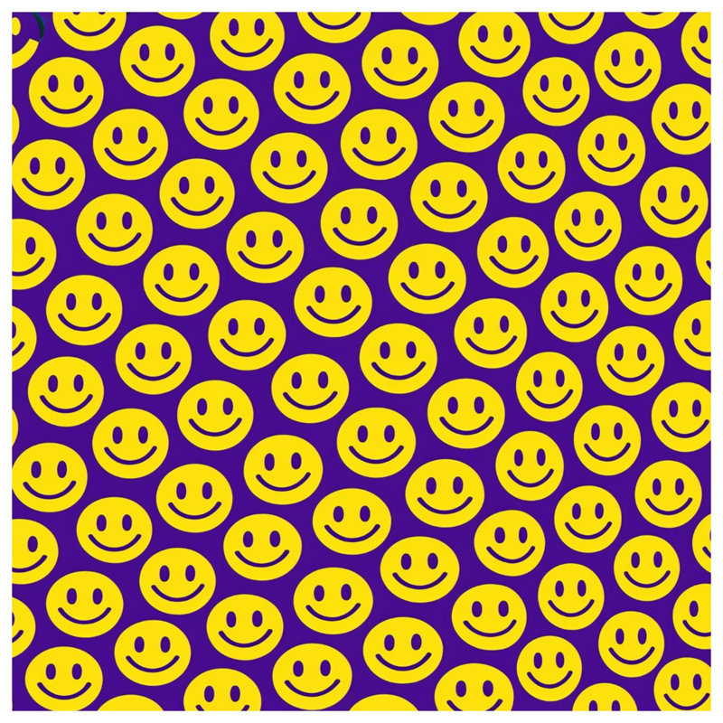 Yellow Smiley Faces Quilted Thin Bedspread, Queen