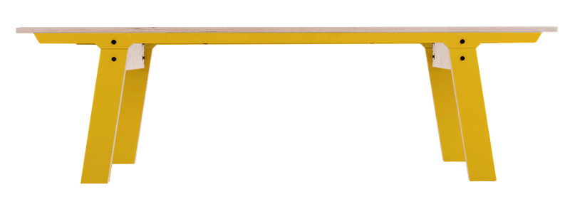 Giedi Upholstered Bench, Medium, Canary Yellow