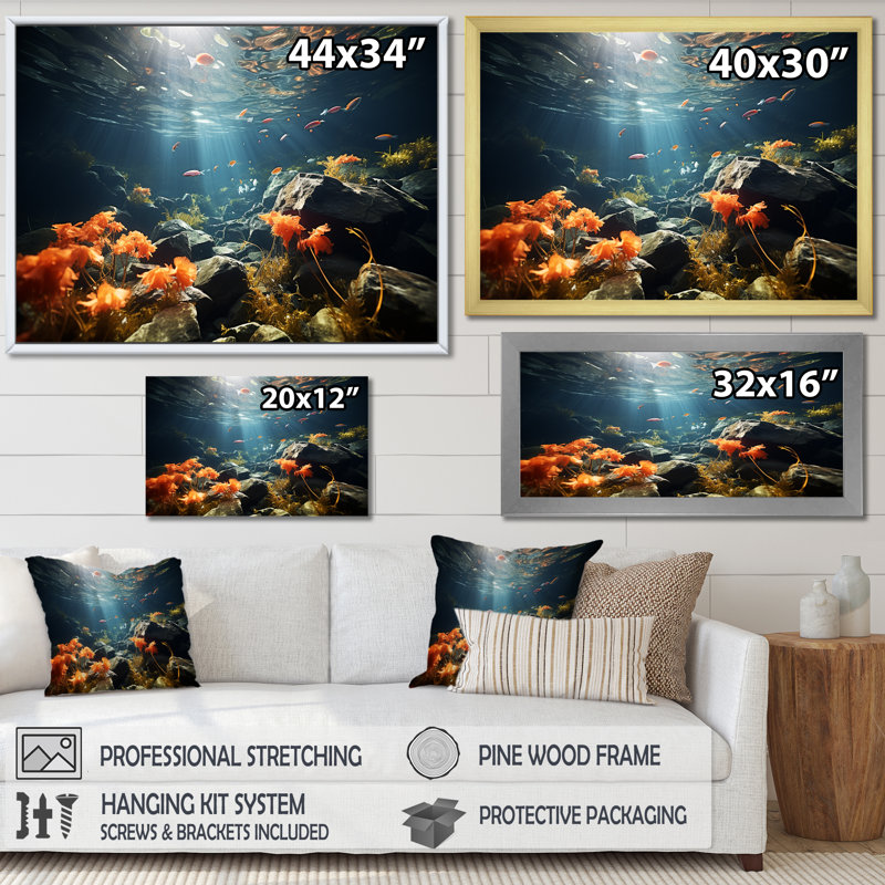 Beautiful Coral Kingdom, reproduction d'art sur toile, Toile tendue, H 24 po x l 32 po