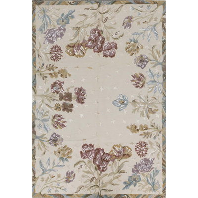 Hand-Knotted High-Quality Cream Area Rug
