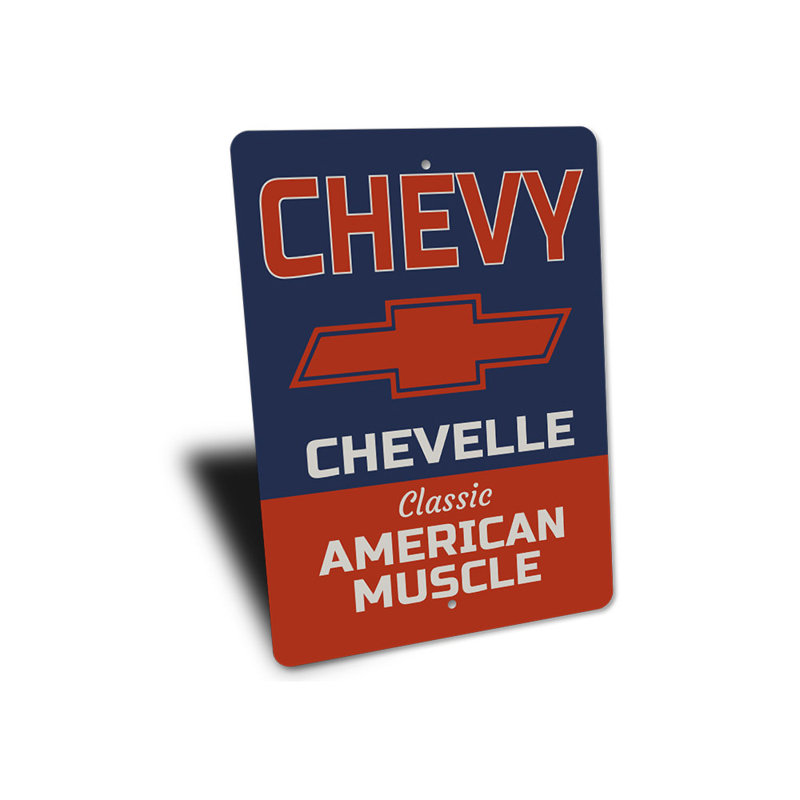 Enseigne en aluminium Chevelle American Muscle, H 14 po x l 10 po x P 0,04 po
